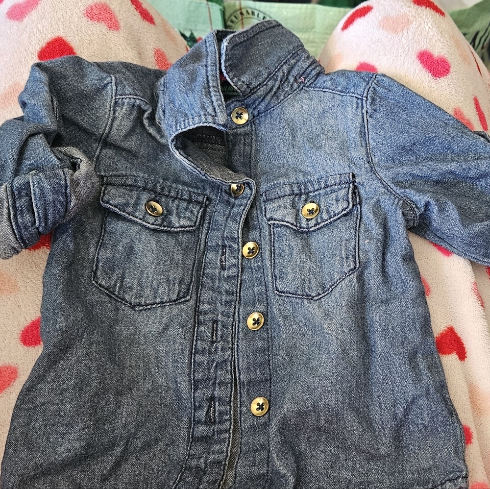 Genuine kids by osh kosh denim collared shirt